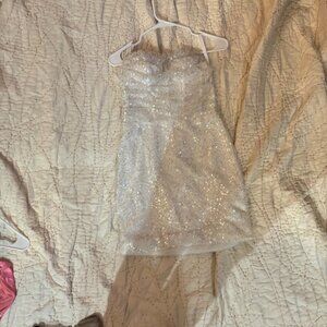 White sparkle Dress Small